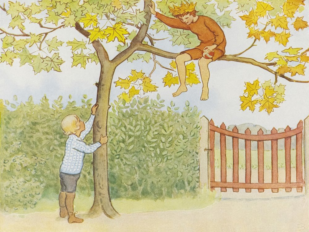 Lasse le Petit dans le jardin 1923 001 - Elsa Beskow