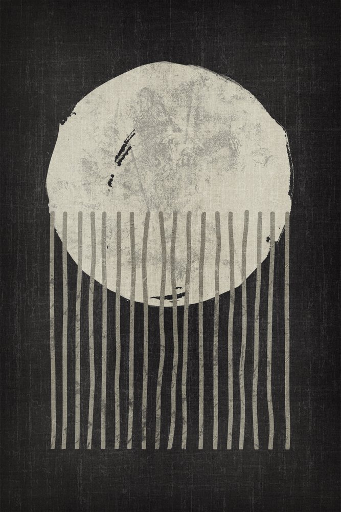 Lune abstraite en noir et blanc - Ema Paraschiv
