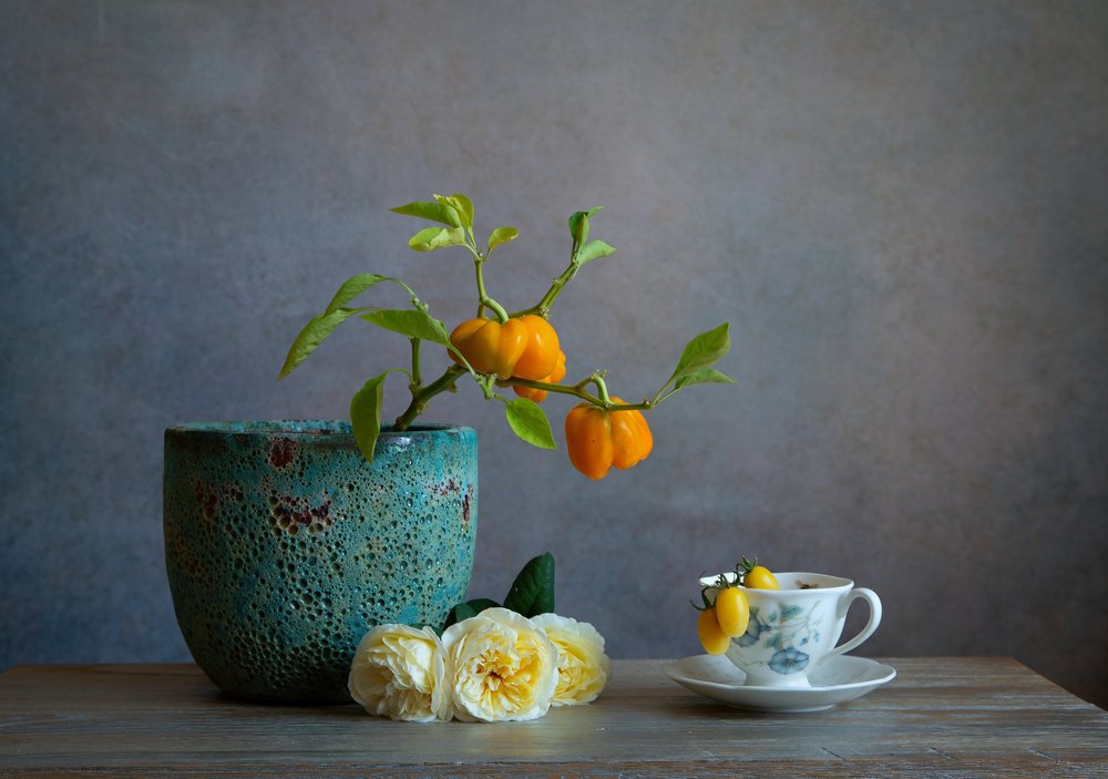 Poivrons frais et roses - Fangping Zhou