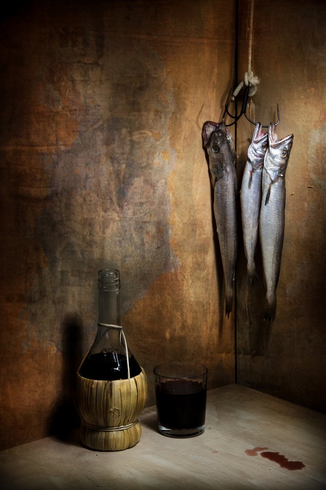 Poisson et vin à la campagne - Felice Angelino