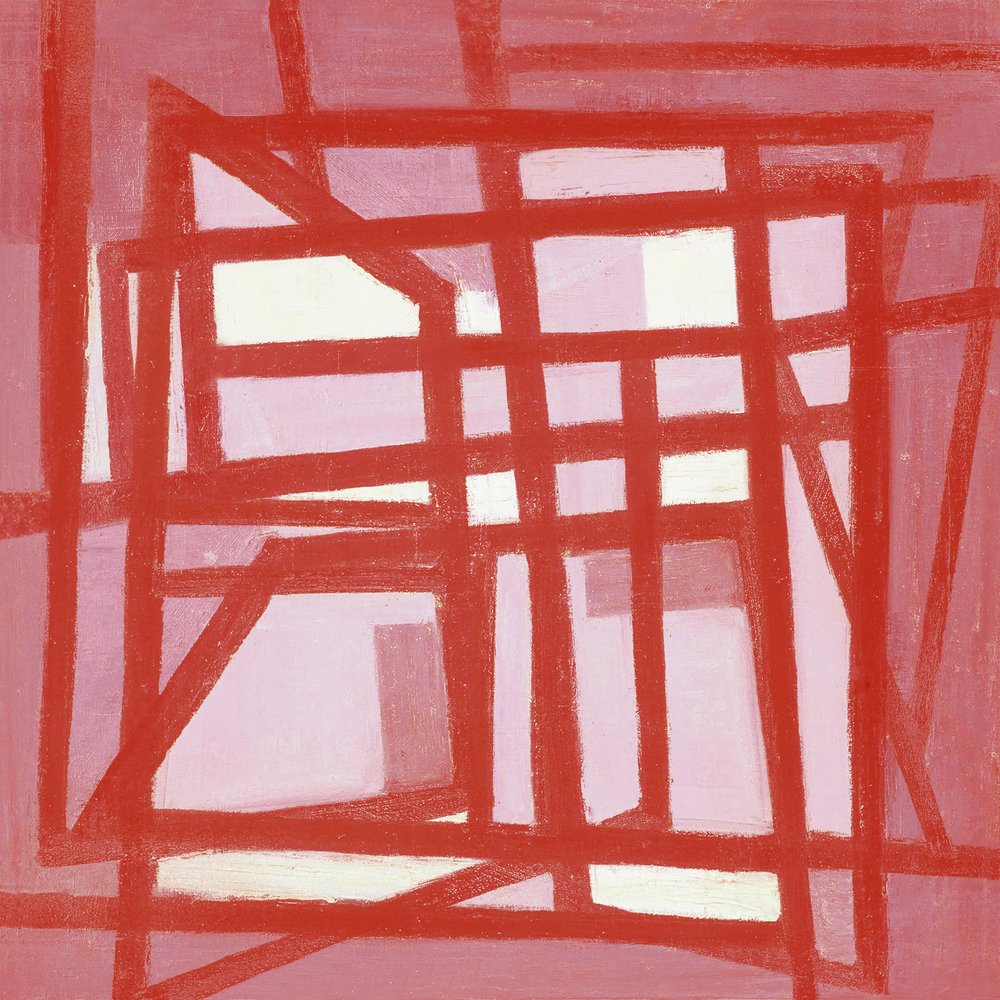 Grille rouge abstraite - Fernando Vieira