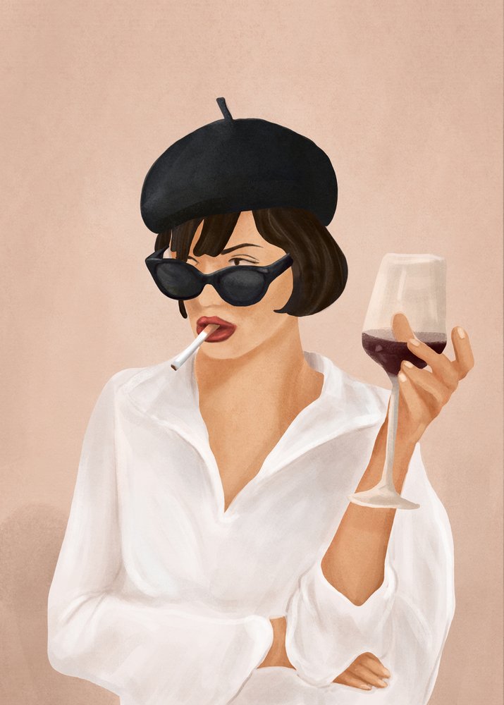 Une femme chic en smoking - Flow Line