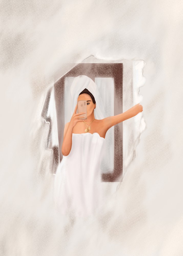 Un moment « selfie » en serviette - Flow Line