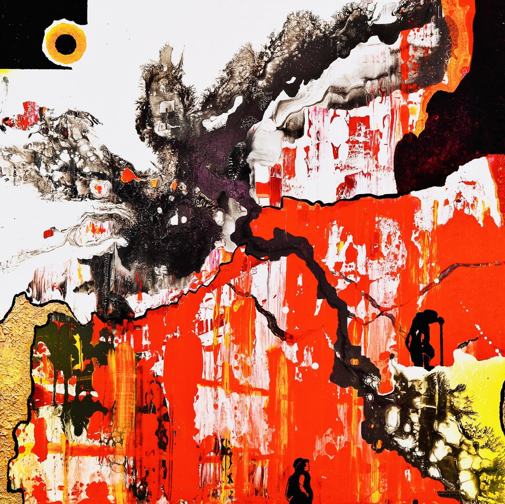Abstrait orange vif - Fredrik Olsen