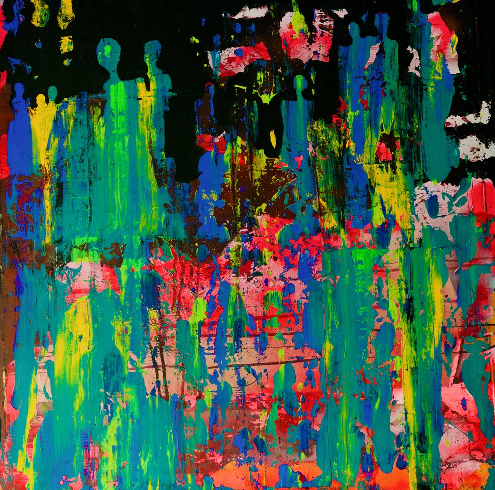 Foule abstraite et colorée - Fredrik Olsen