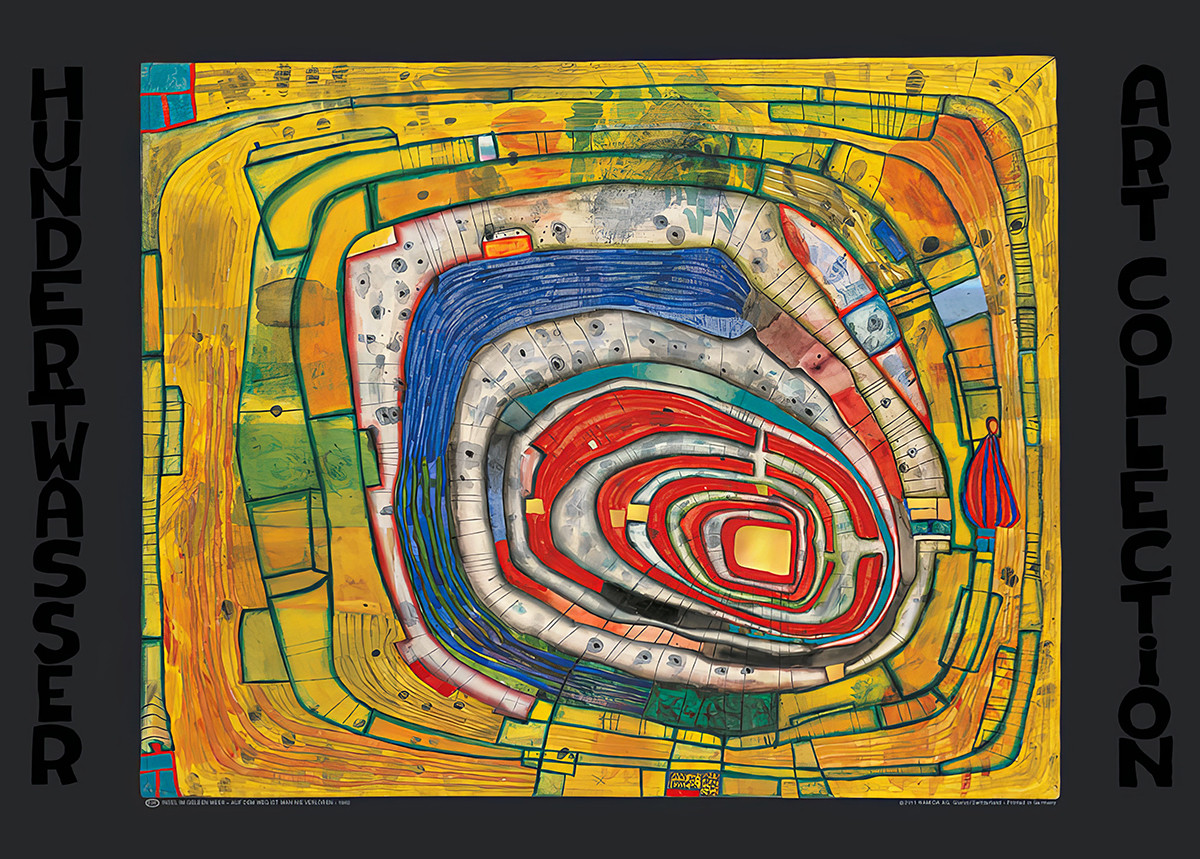Une île dans la mer Jaune - On ne se perd jamais en chemin - Friedensreich Hundertwasser