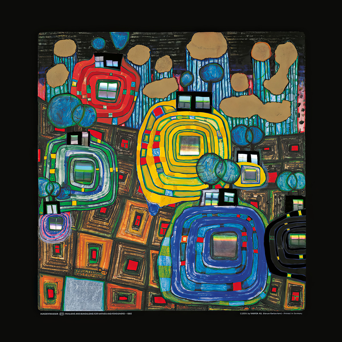Pavillons et bungalows pour les résidents locaux et les étrangers - Friedensreich Hundertwasser
