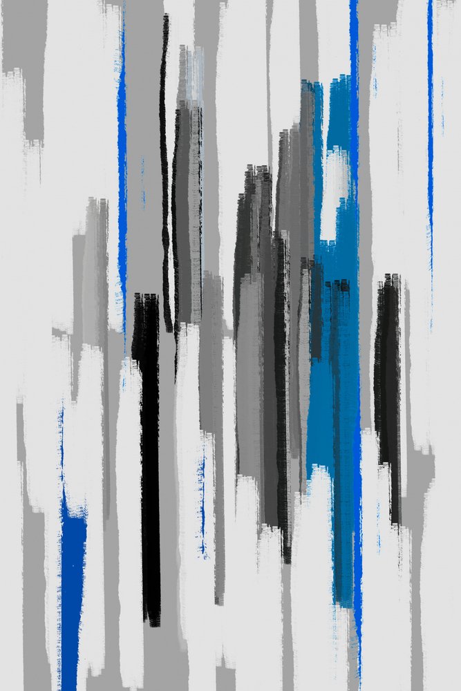 Lignes bleues abstraites - Fun Qui