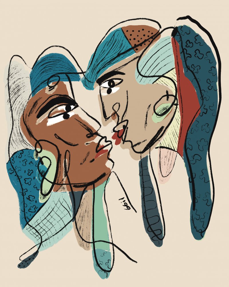 « Le baiser des amoureux » (abstrait) - GIovanna Gil Alves
