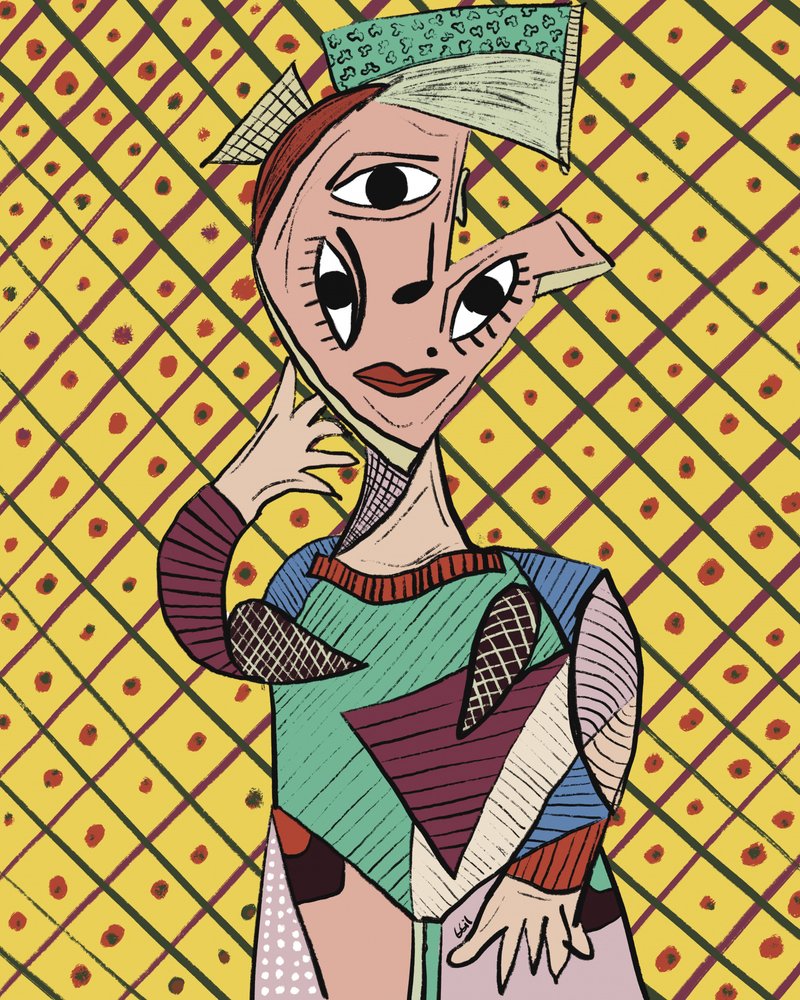 Portrait cubiste plein de vie - GIovanna Gil Alves