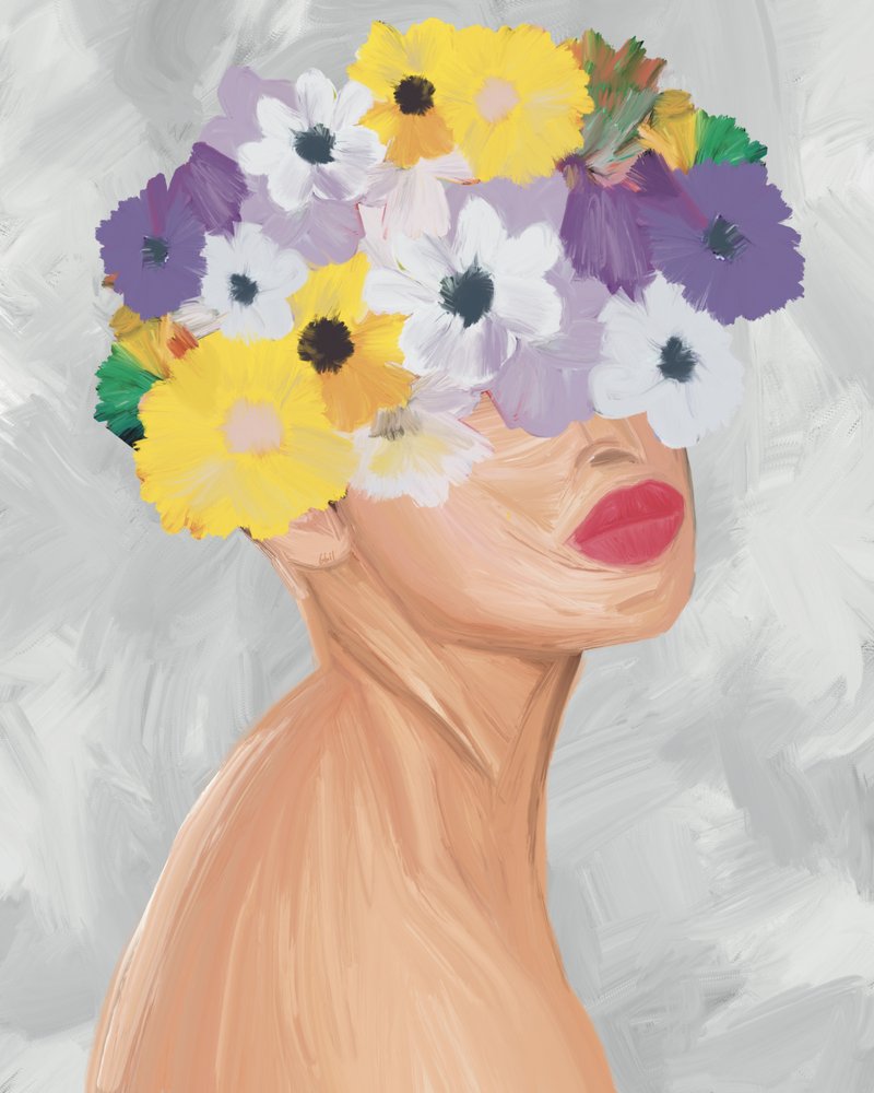 Couronne de fleurs aux couleurs vives - GIovanna Gil Alves