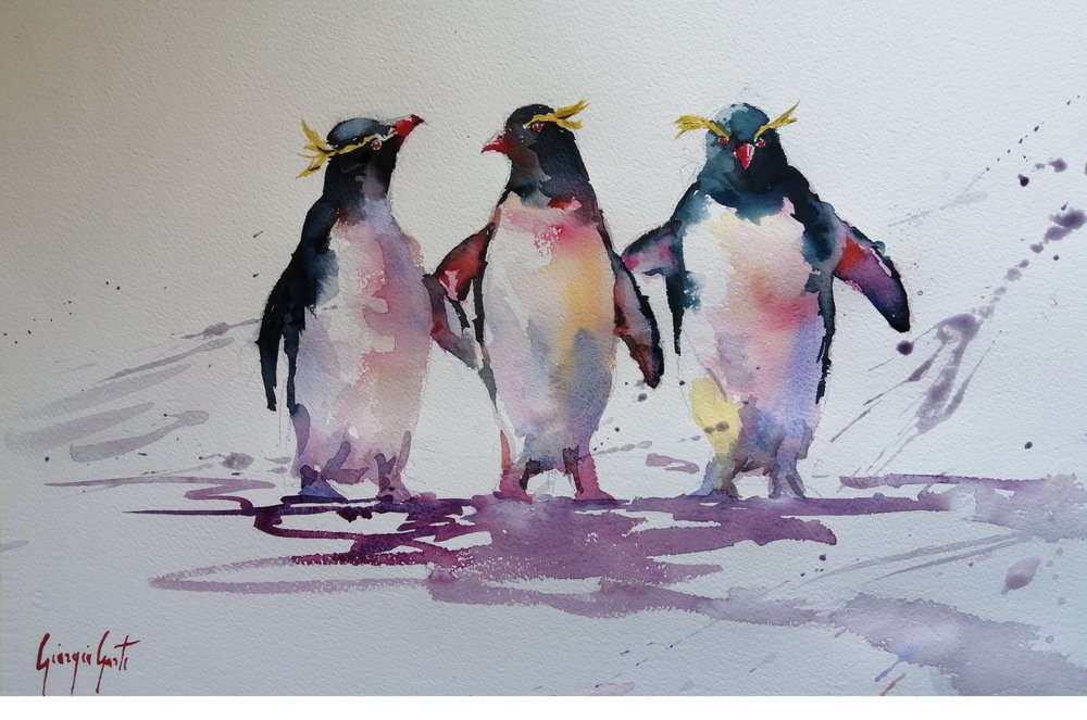Les amis pingouins espiègles - Giorgio Gosti