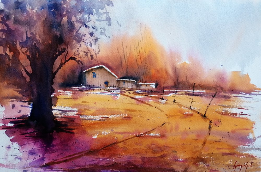 Paysage automnal rustique - Giorgio Gosti