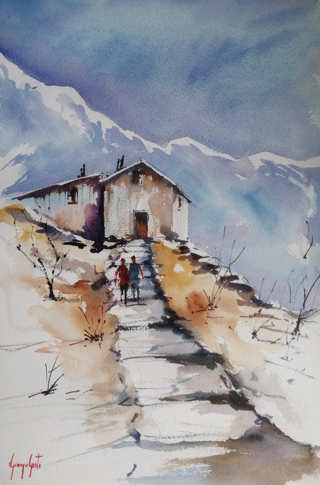 Chemin enneigé menant au chalet - Giorgio Gosti