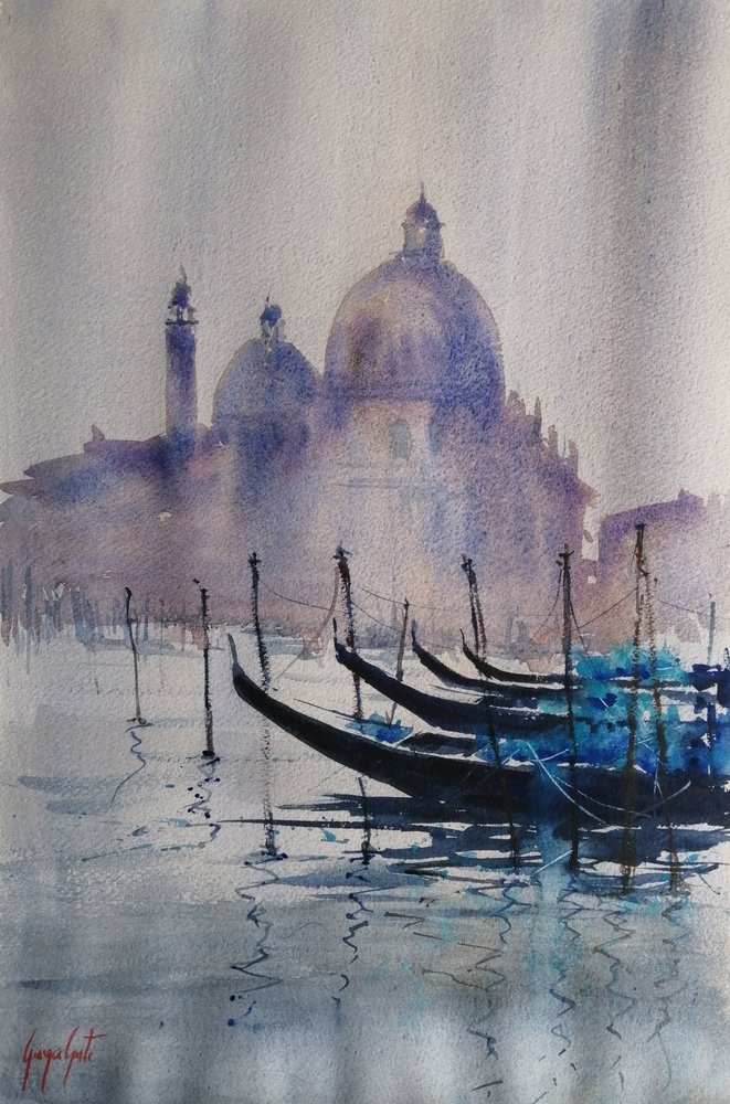 Gondoles de Venise : un matin brumeux - Giorgio Gosti