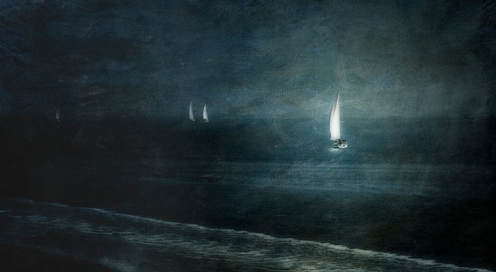 Des voiliers la nuit - Greetje van Son