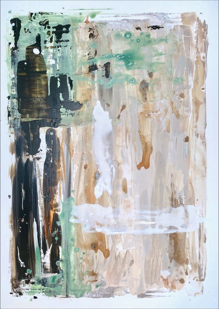Flux abstrait aux accents terreux - Gustaf Tidholm