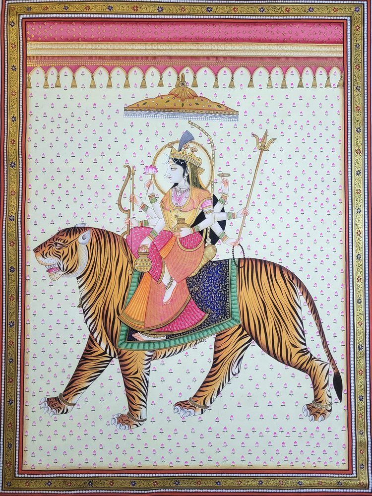 La déesse Durga chevauchant un tigre - IMAGINEERS STUDIO
