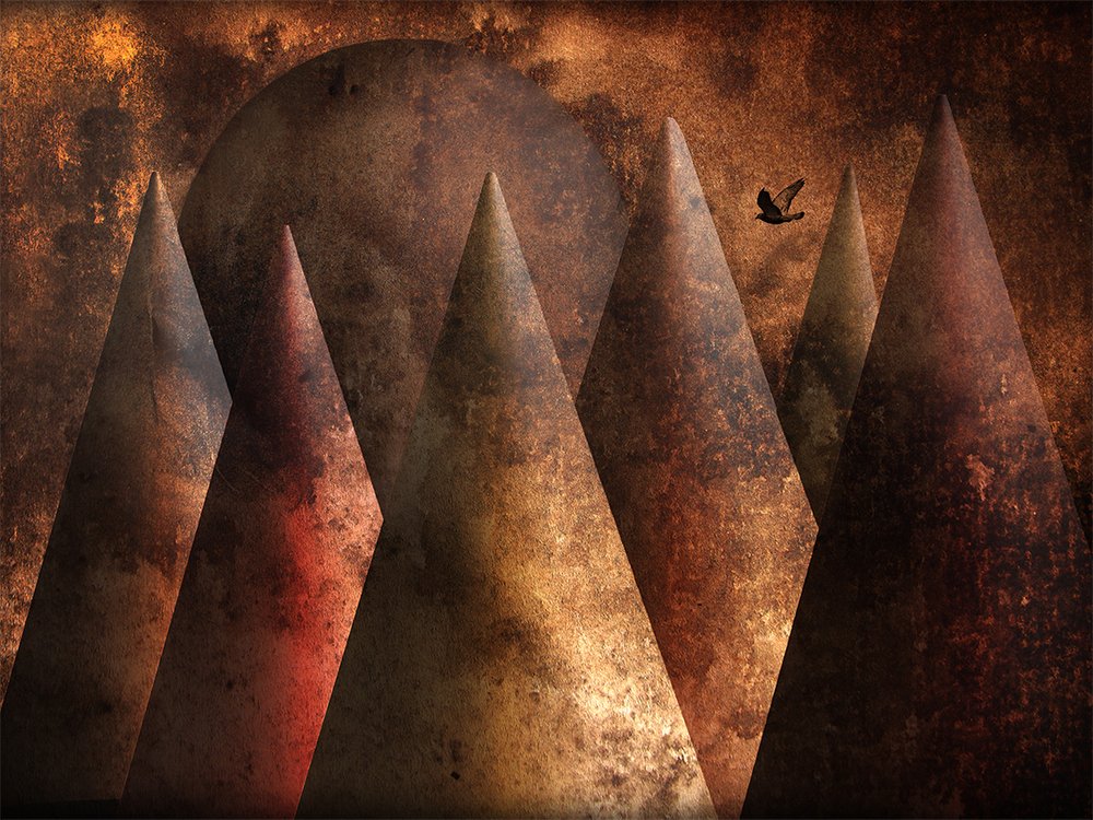 Soleil sur les montagnes mystiques - Jan Donckers