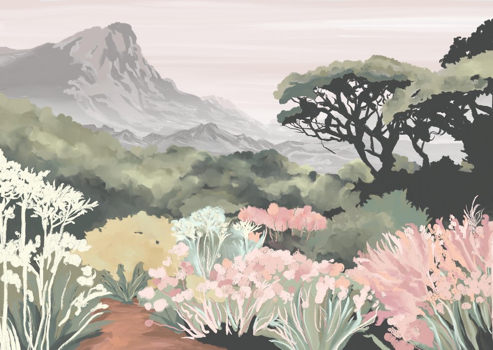 Paysage de montagne en fleurs - Jenna Alheit