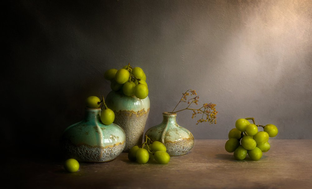 Nature morte aux raisins mélancoliques - Jie Fischer