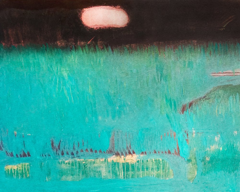 Champ vert au clair de lune - Joackim Schou Dahle