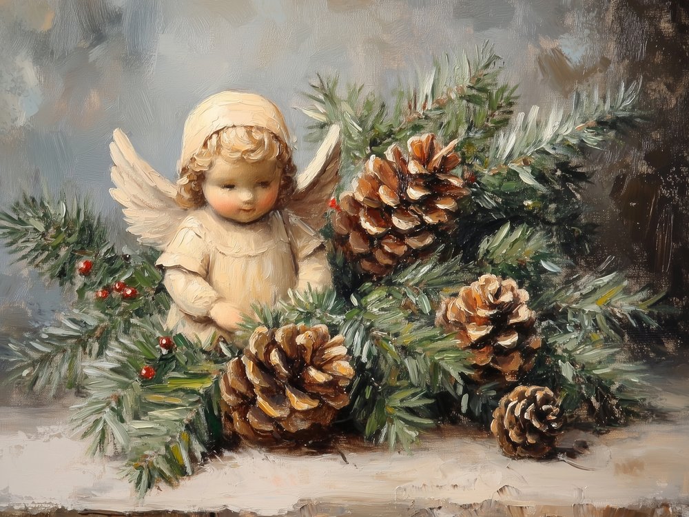 Pommes de pin « Anges de Noël » - Jolly and Dash
