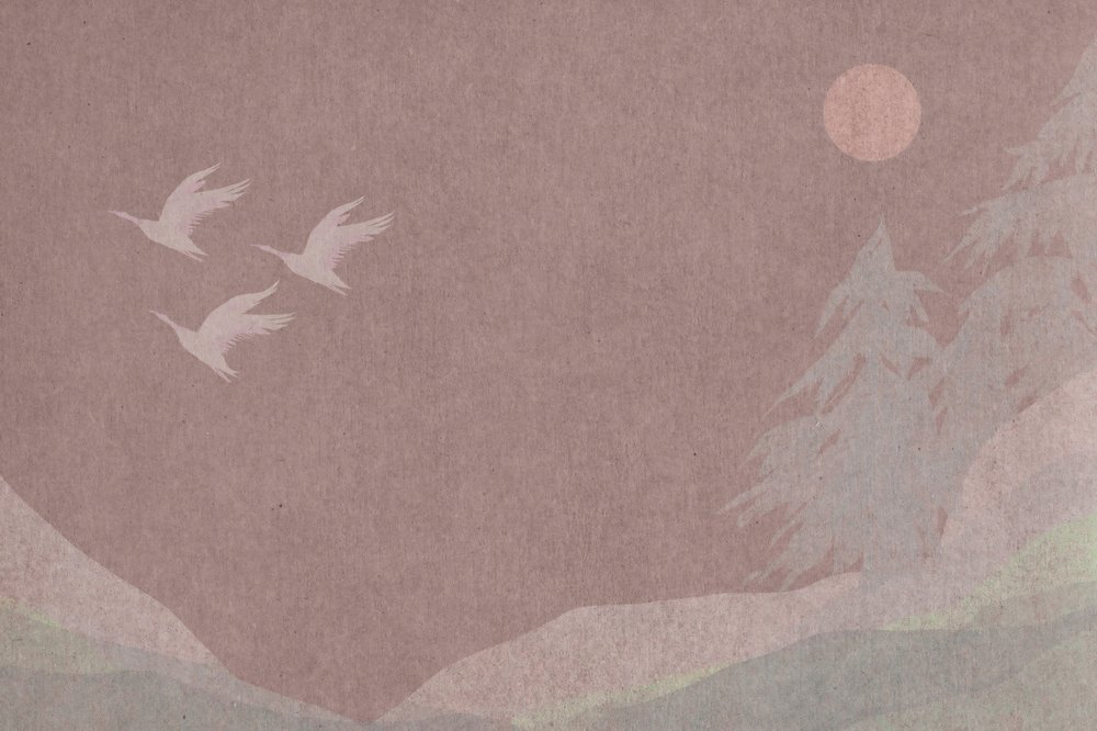 Oiseaux au-dessus de la lune de la forêt - Josie George