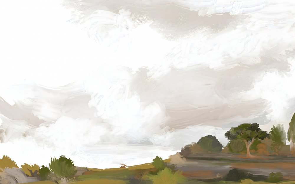 Paysage impressionniste serein - Josie George