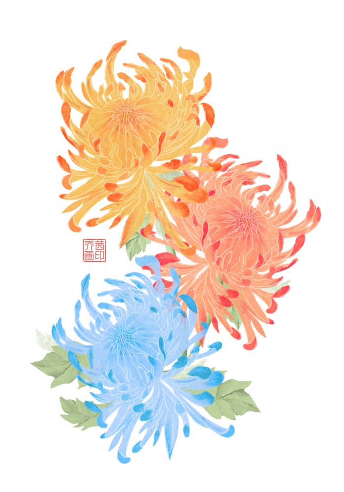 Chrysanthèmes asiatiques vibrants - Josie George