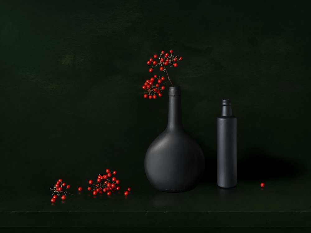Nature morte moderne aux baies - Juan Antonio Palacios