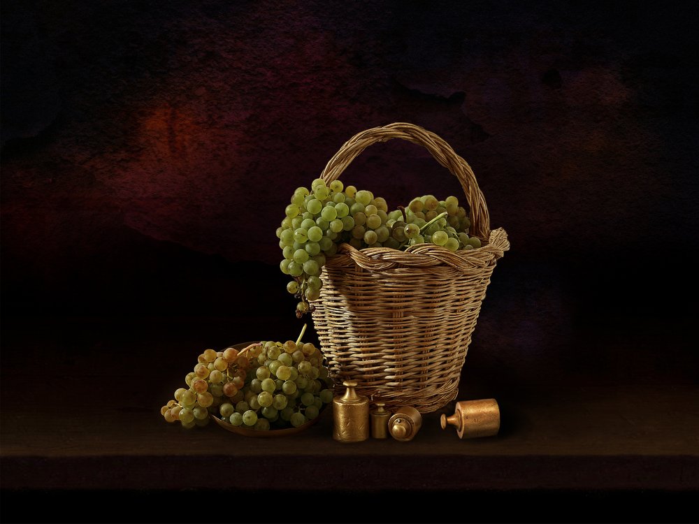 Nature morte aux raisins rustiques - Juan Antonio Palacios