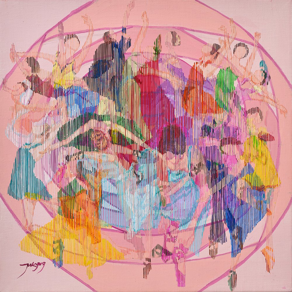 Mouvement de danse haut en couleur - Jukyong Park