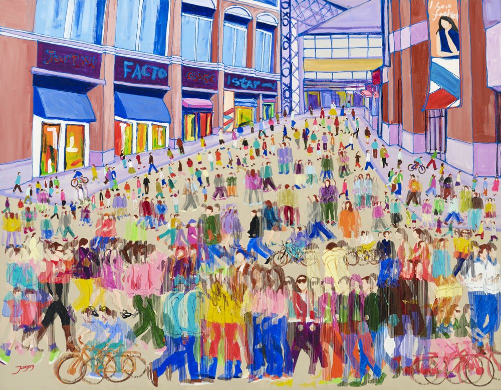 Une foule urbaine animée - Jukyong Park