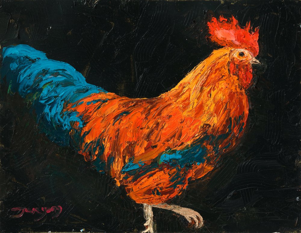 La démarche assurée du coq plein de vie - Jukyong Park