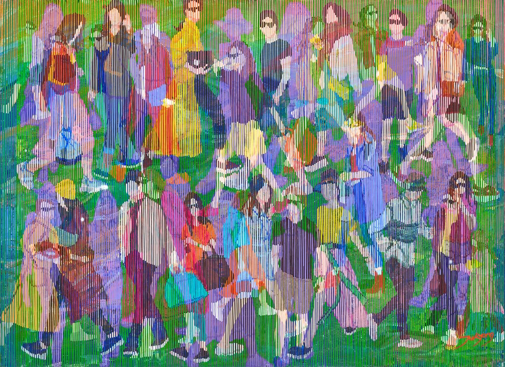 Une foule animée dans la rue - Jukyong Park