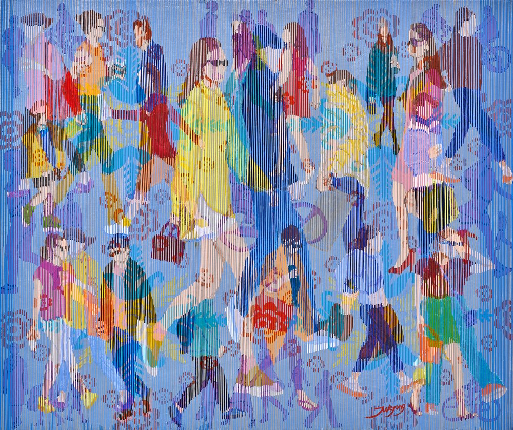 Une foule urbaine animée - Jukyong Park