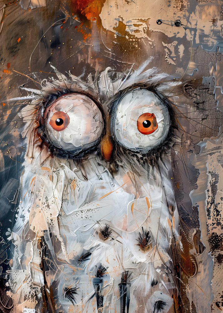 Chouette fantaisiste aux grands yeux - Justyna Jaszke