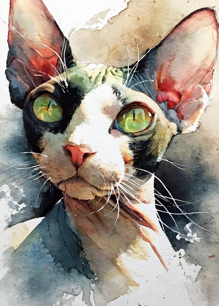 Un Sphynx aux yeux verts envoûtants - Justyna Jaszke