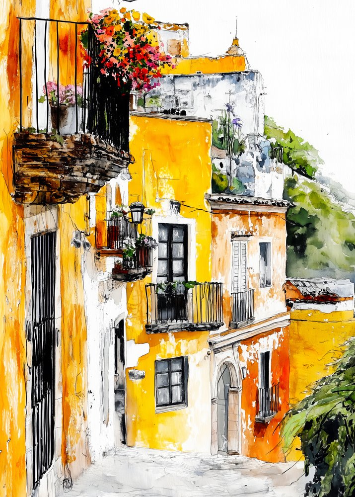 Une rue colorée de la vieille ville - Justyna Jaszke