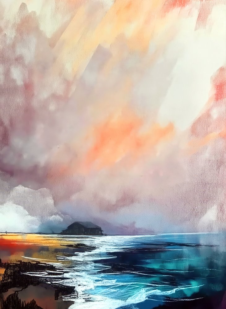 Un coucher de soleil spectaculaire sur la côte - Justyna Jaszke