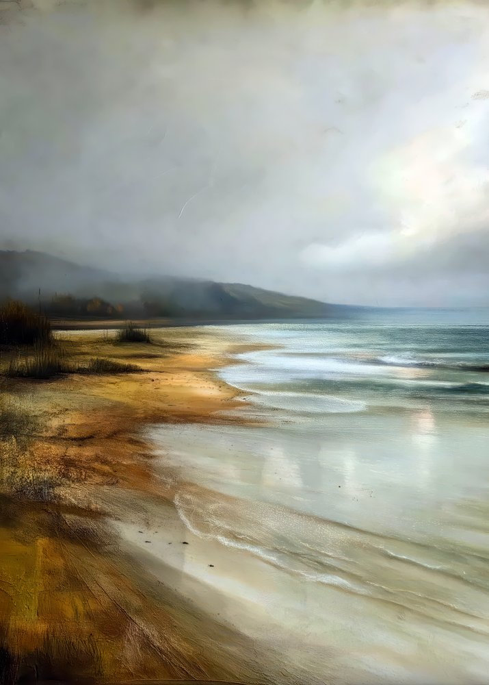 Paysage côtier brumeux - Justyna Jaszke