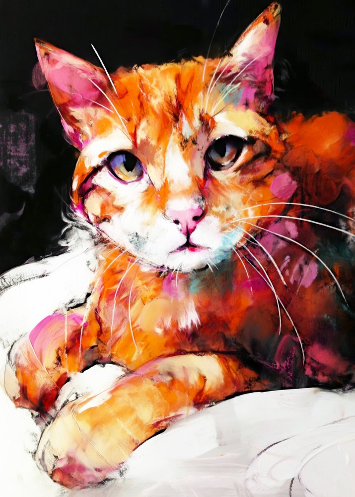 Portrait de chat moderne - Justyna Jaszke