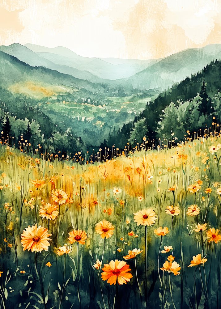 Prairie fleurie de montagne - Justyna Jaszke