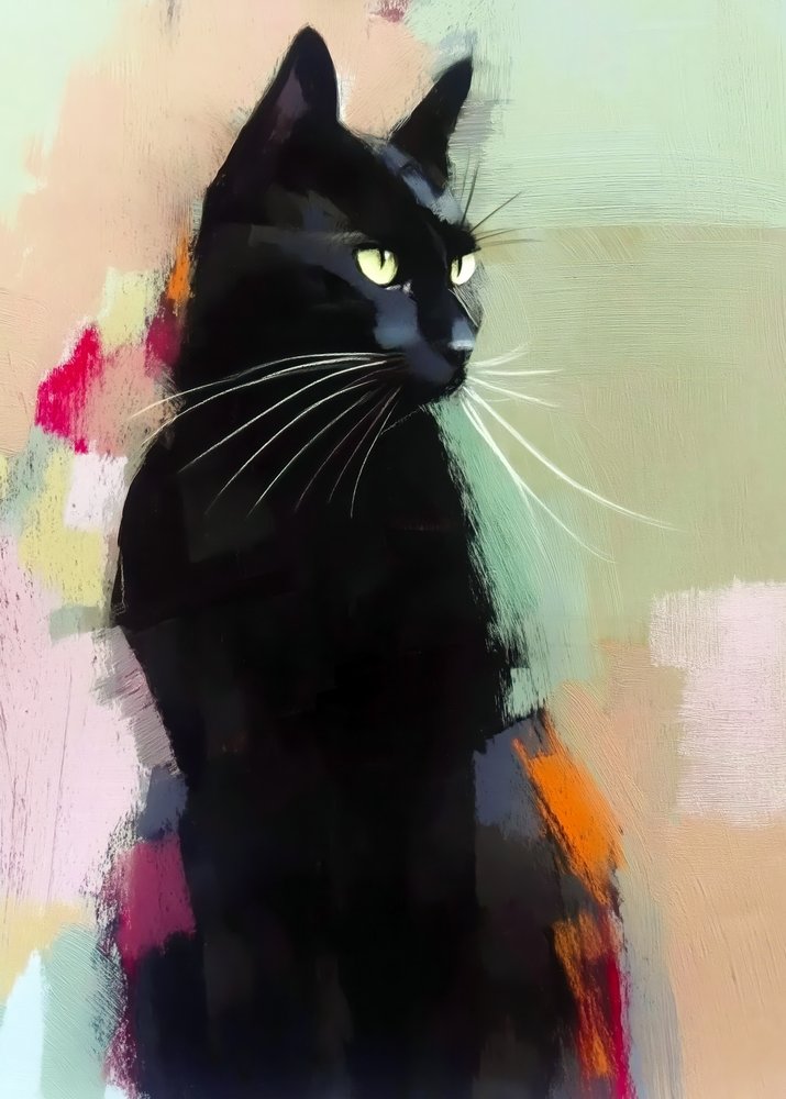 Chat noir éclatant - Justyna Jaszke