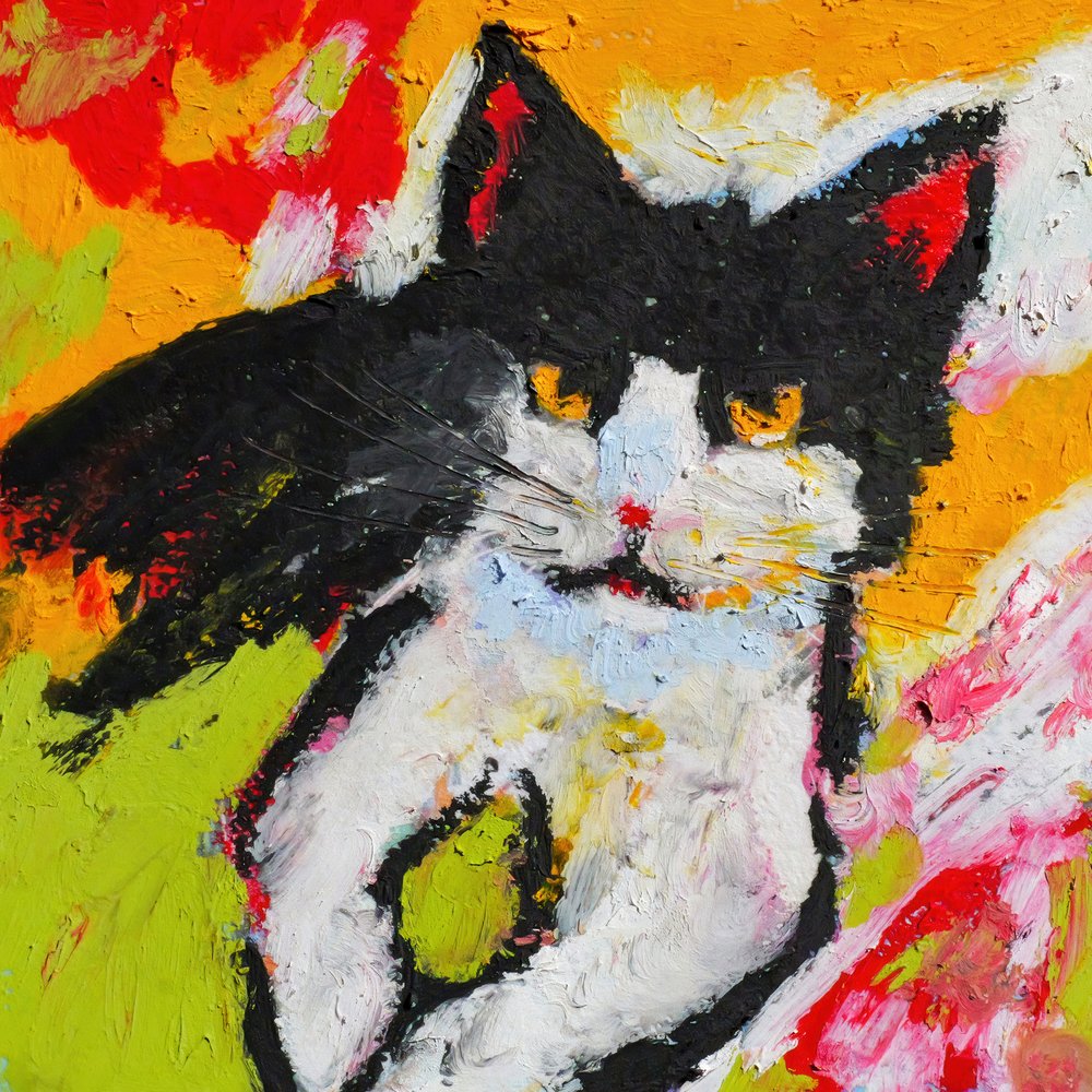Peinture vibrante de chat - Justyna Jaszke
