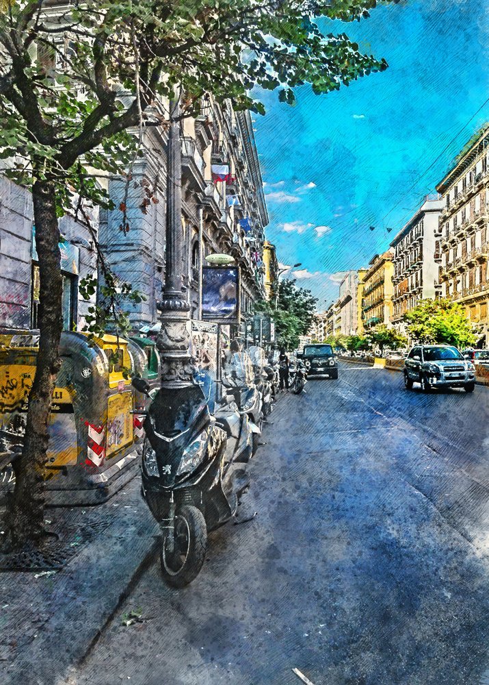 Une rue animée en ville - Justyna Jaszke