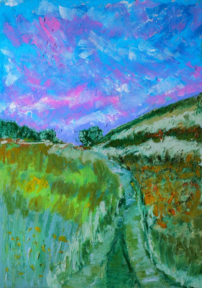 Chemin de champ vibrant - Justyna Jaszke