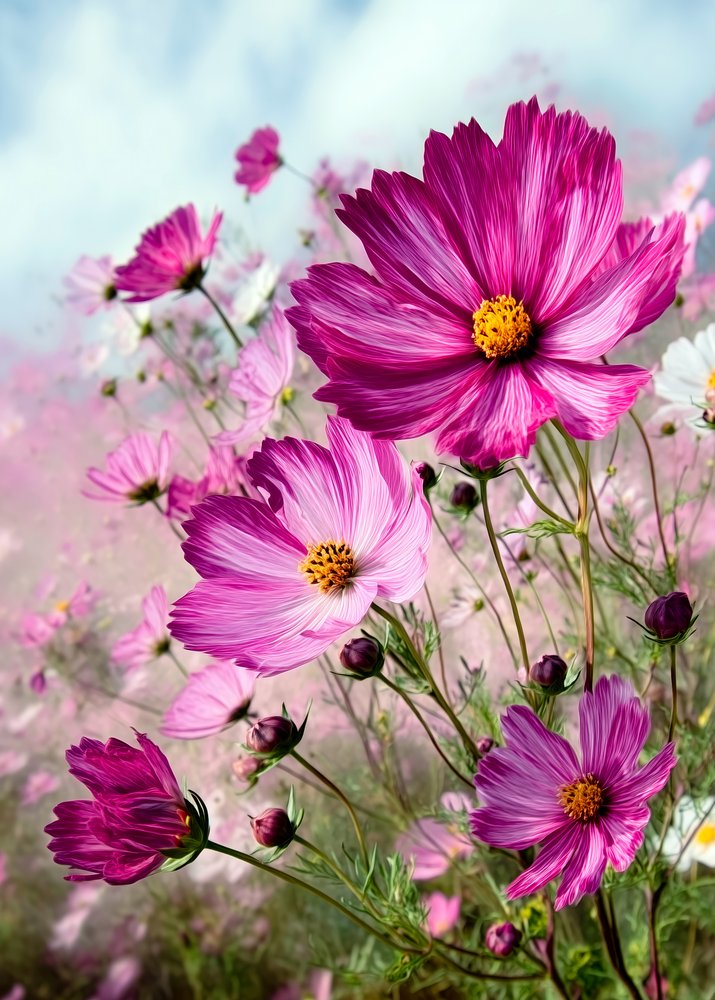 Cosmos rose vif - Justyna Jaszke