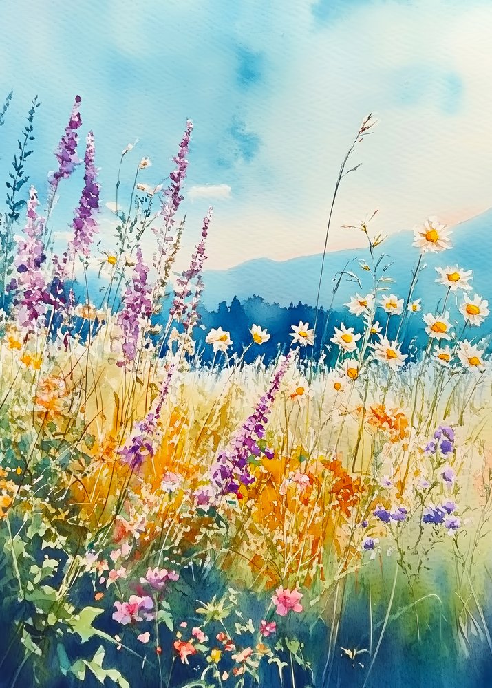Une prairie de fleurs sauvages aux couleurs éclatantes - Justyna Jaszke